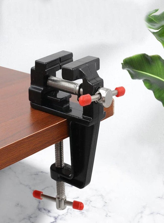 Mesee Universal Mini Table Bench Vice Small Walnut Clamps Workbench Carving Drill Press Clamping Vise for Jewelry Nuclear Watch Repairing DIY Craft Sculpture Clip On Tool - Black - Image 2