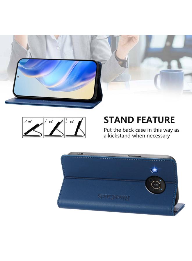 اس-توب جراب هاتف Nokia X20 / X10 RC01 من الجلد ثنائي الطي مع خاصية الشفط المغناطيسي بتقنية RFID - Image 4