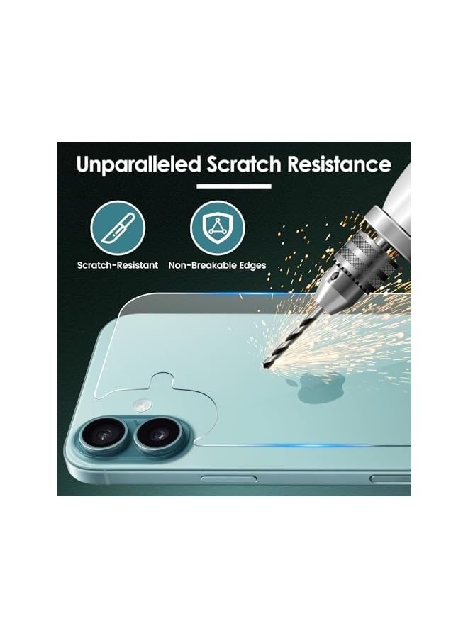 PROMASS 3 in 1 Screen Protector for iPhone 16, Front and Back Tempered Glass Screen Protector, Camera Lens Protector Ultra Thin Bubble Free(6.1 inch) - Image 3
