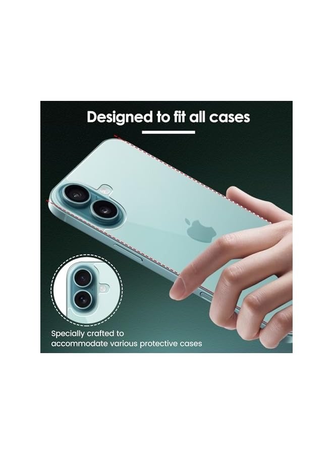 PROMASS 3 in 1 Screen Protector for iPhone 16, Front and Back Tempered Glass Screen Protector, Camera Lens Protector Ultra Thin Bubble Free(6.1 inch) - Image 5