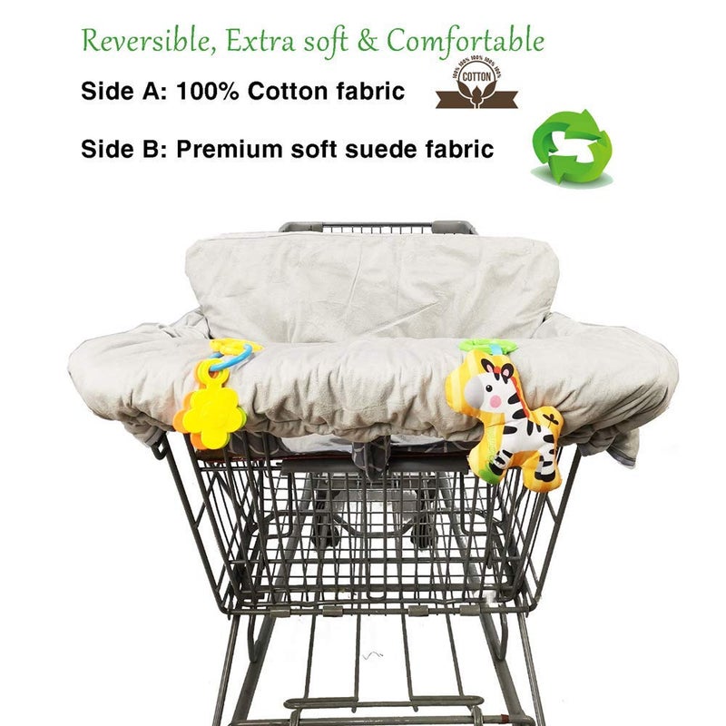 ICOPUCA Shopping Cart Covers for Baby, Seat positioner High Chair Cover, Machine Washable for Infant, Toddler, Boy or Girl - Image 5