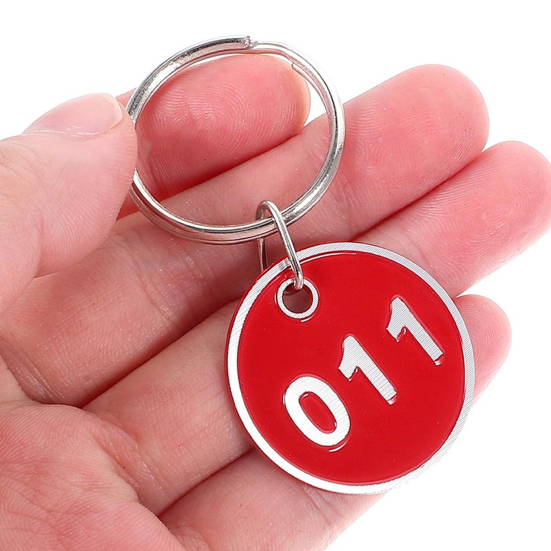 30 Pcs Aluminum Alloy Number Key Tags with Rings for Key Identification Office School Use - Image 5