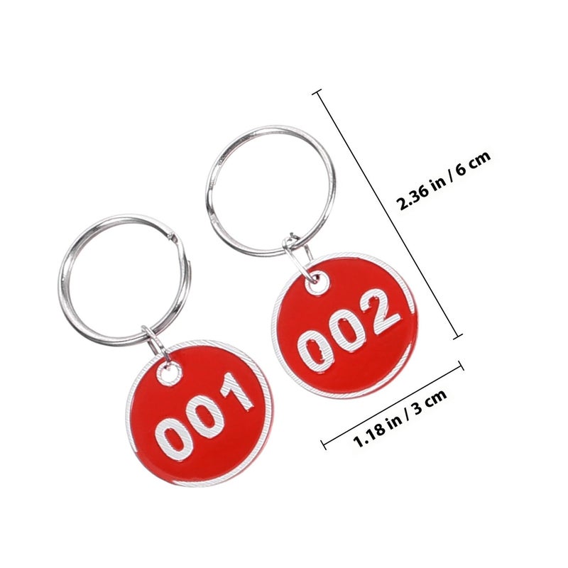 30 Pcs Aluminum Alloy Number Key Tags with Rings for Key Identification Office School Use - Image 3