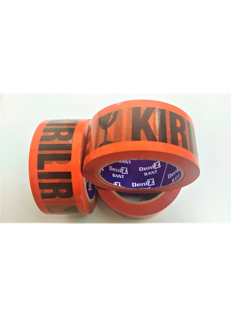 Deniz Bant Deniz Tape Caution Fragile Fragile Printed Duct Tape 45 mm x 100 Meters 3 Pieces
