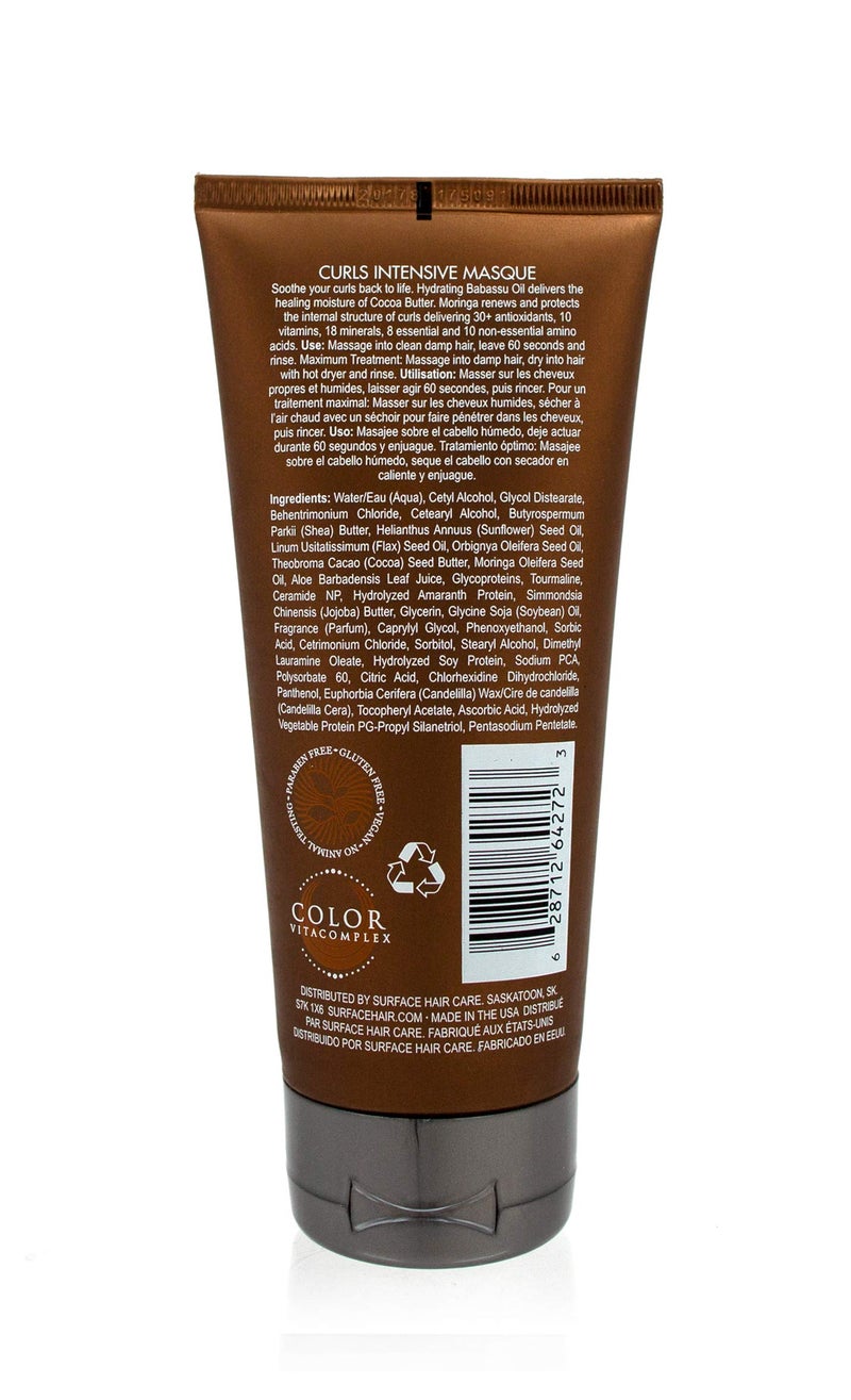 Surface Hair - Curls Intensive Masque, Hydrate, Protect And Heal With Cocoa Butter And Babassu Oil, 6 Fl. Oz. - Image 2