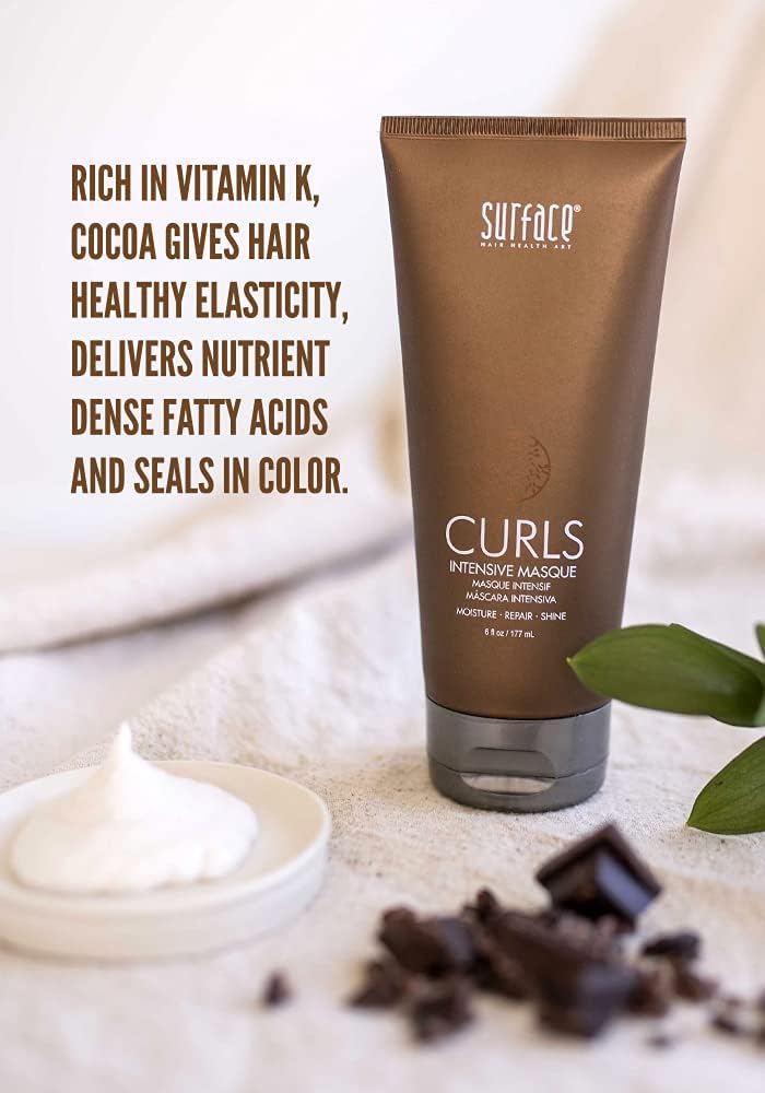 Surface Hair - Curls Intensive Masque, Hydrate, Protect And Heal With Cocoa Butter And Babassu Oil, 6 Fl. Oz. - Image 5