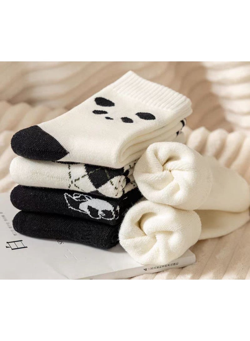 عرض زوجين من الشرابات الحريمي القطن فوطة مبطن طويل – شيك جدًا ويدفئ القدم - Image 4