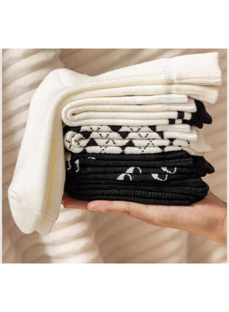 عرض زوجين من الشرابات الحريمي القطن فوطة مبطن طويل – شيك جدًا ويدفئ القدم - Image 3