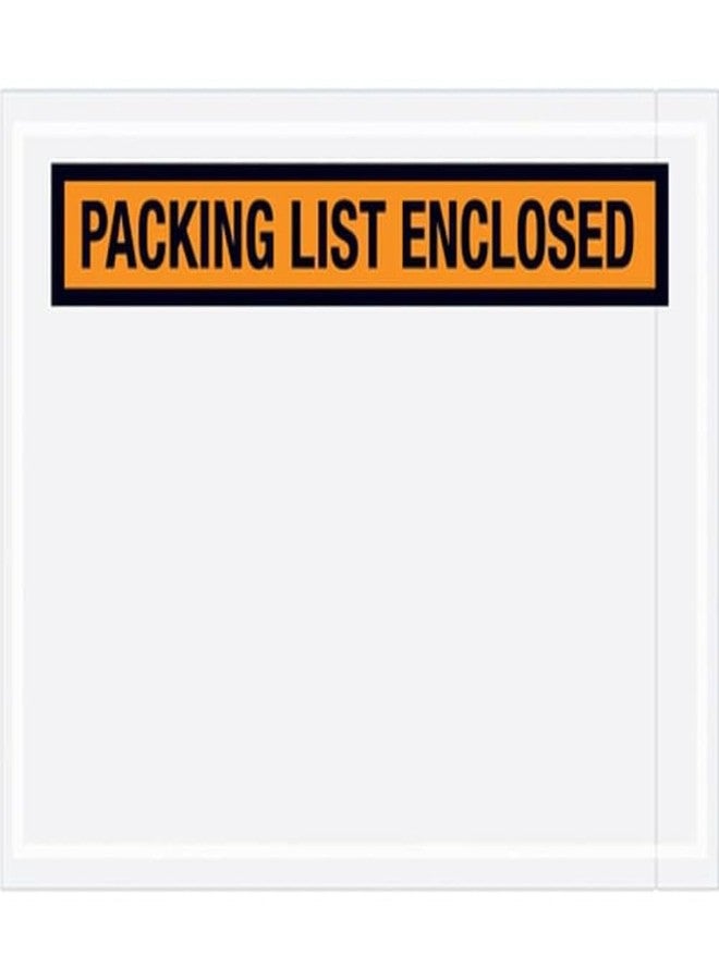 Aviditi PL12 Pre-Printed Envelope, Packing List Enclosed, 5-1/2 Length x 4-1/2 Width x 2 mil Thick, Orange (Case of 1000) by Aviditi