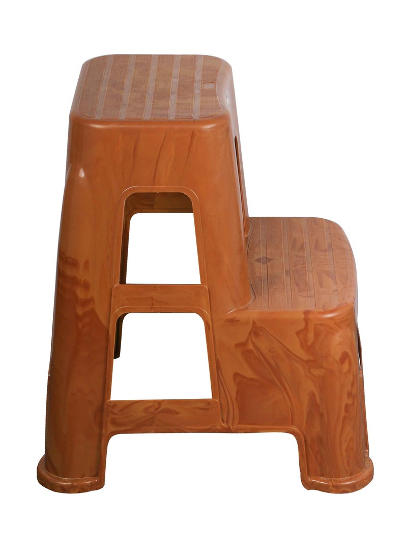 ESQUBE Plastic Ladder Step Stool Brown - Image 3
