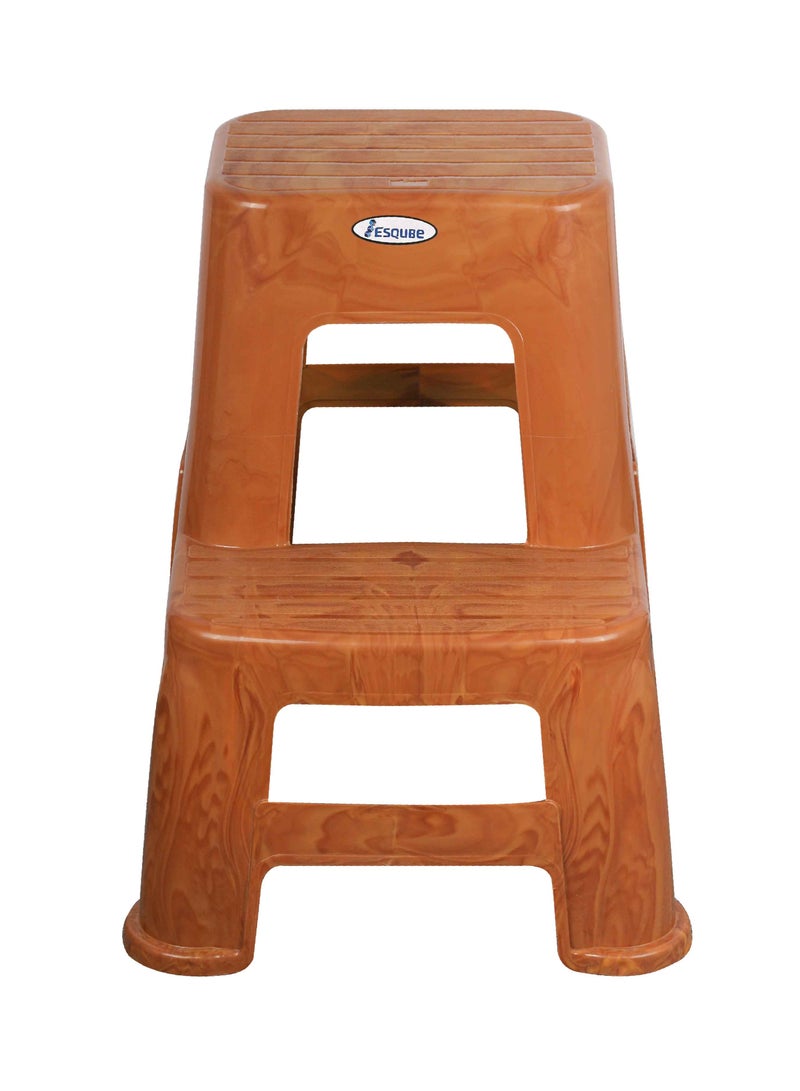 ESQUBE Plastic Ladder Step Stool Brown - Image 4