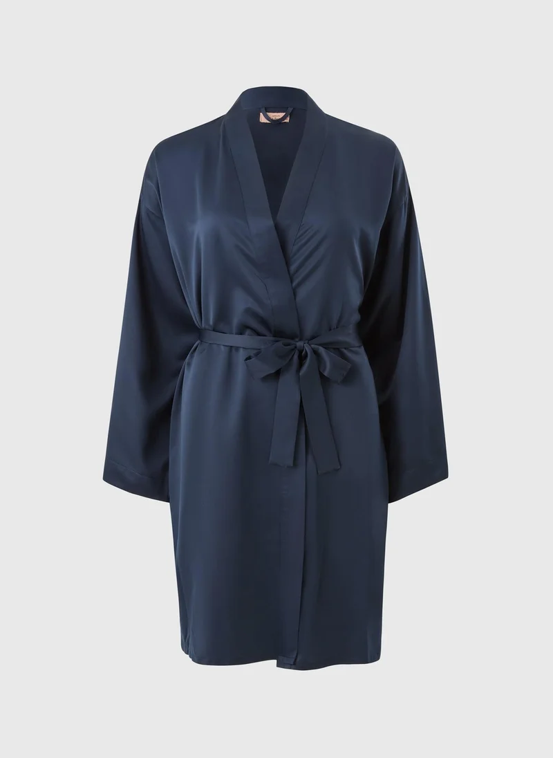 ماتلان Navy Satin Gown