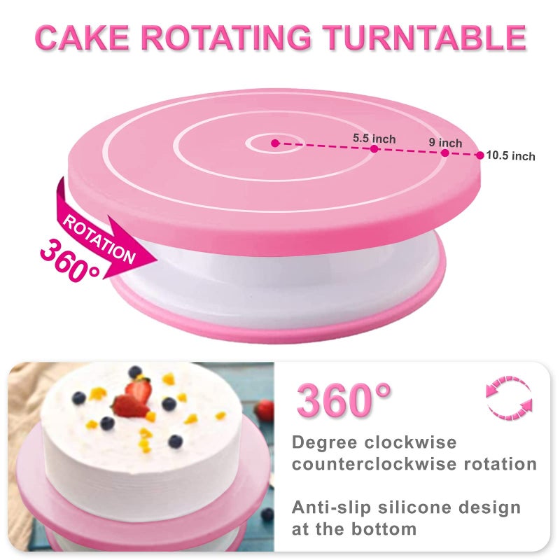 AKHMLEF Cake Decorating Kit,Piping Bags and Tips Set,Cake Decorating Supplies,Frosting Piping Kit,Cake Baking Supplies for Beginners (255PCS) - Image 3