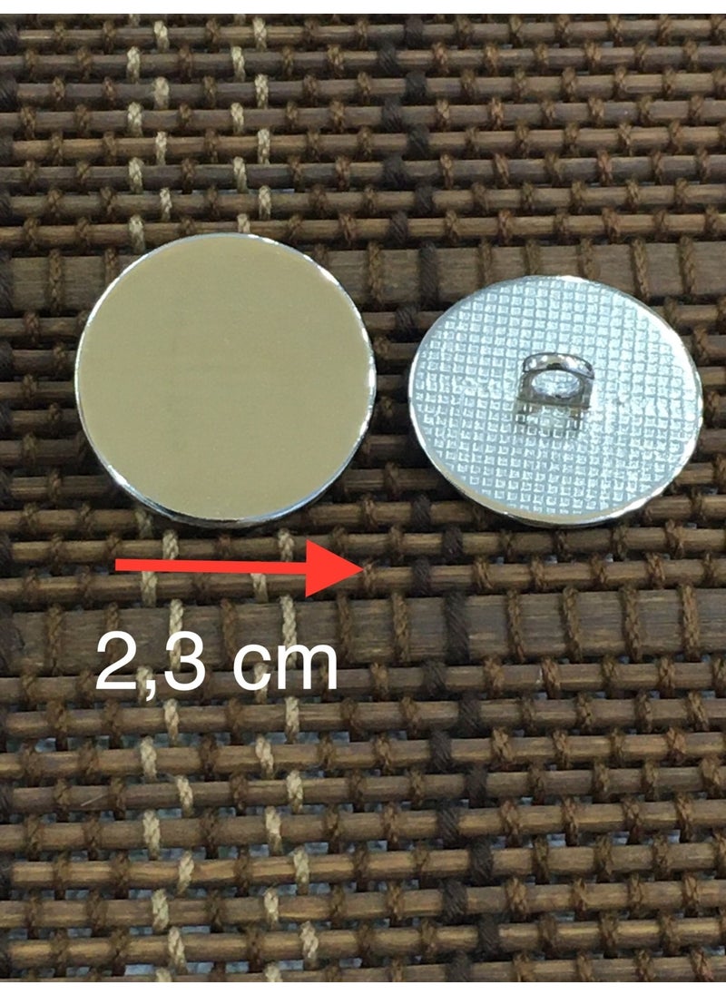 Karan Tuhafiye Karan Haberdashery Trench Coat Jacket Button Set Coin Model Silver  - Image 1