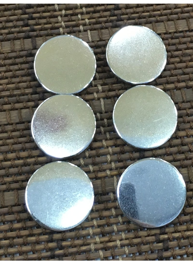 Karan Tuhafiye Karan Haberdashery Trench Coat Jacket Button Set Coin Model Silver  - Image 3