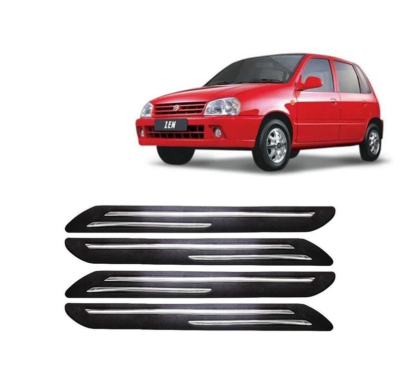 Car Bumper Guard for Maruti Zen - (Chrome Strip)