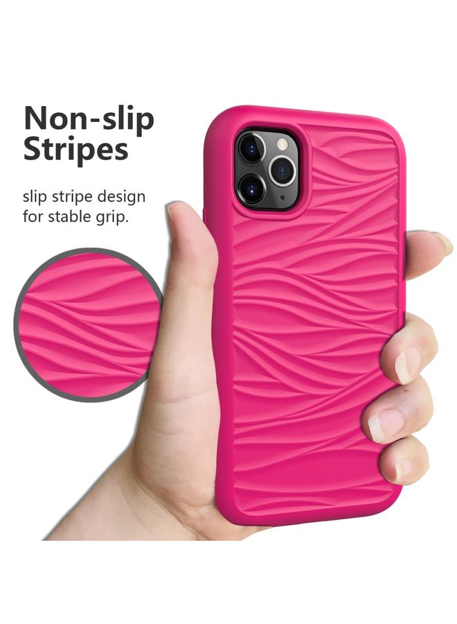 اس-توب جراب لهاتف iPhone 11 Pro بنمط موجة 3 في 1 جراب واقٍ مقاوم للصدمات من السيليكون والكمبيوتر الشخصي - Image 5