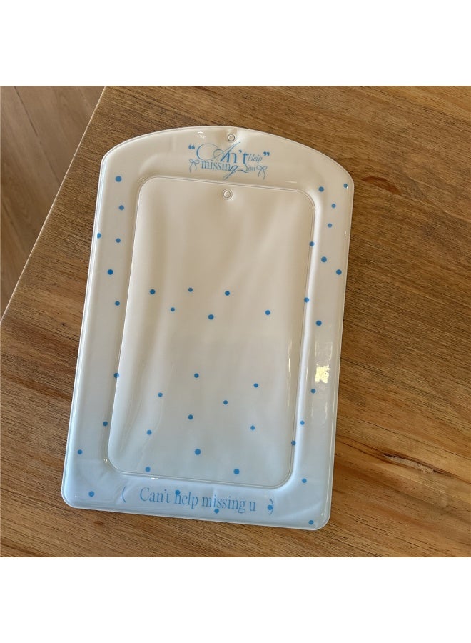 NIBEMINENT 1 - Piece Original Social Version PVC Kpop Photo Card Holder Pendant Key Chain ID Badge Holder ID Card Holder Photo Card Protector for School ID Office ID Access Card for Women Girls - Image 1