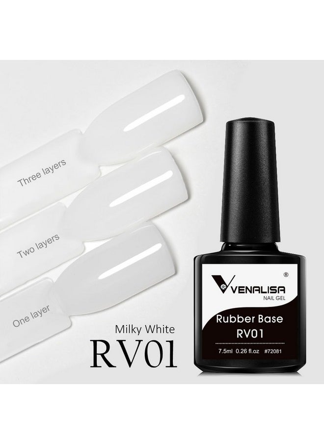 V VENALISA - Venalisa White Gel Nail Polish, 1Pcs Milky White For Nails Color Builder High Gloss Soak Off U V Gel Nail French Nail Manicure Salon Diy - Image 1