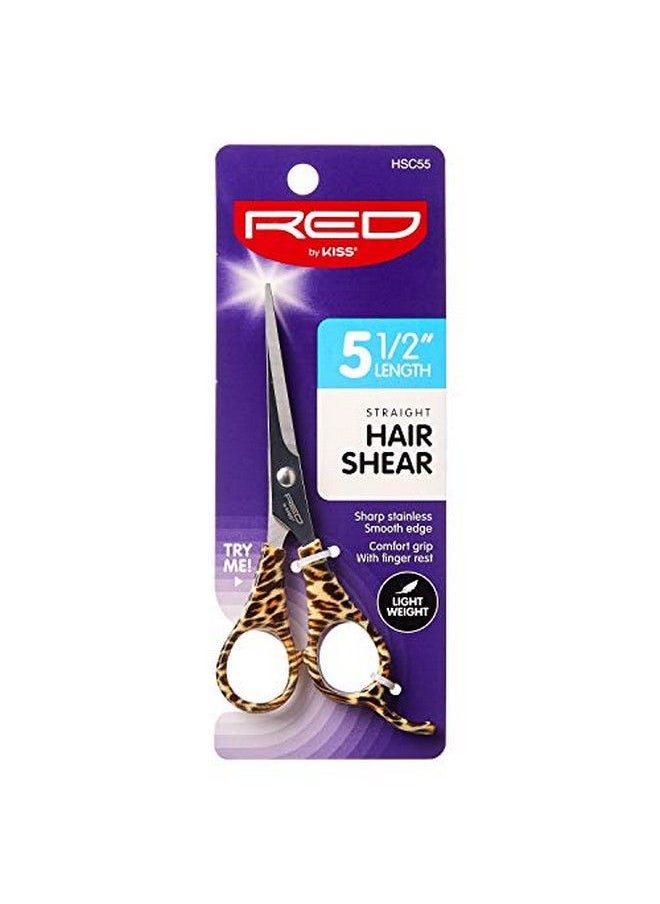 Red by Kiss Straight Hair Cut Shear Ergonomic Design Light Weight (Hair Shear 5.5") No Extra Maintenance Needed  - Image 5
