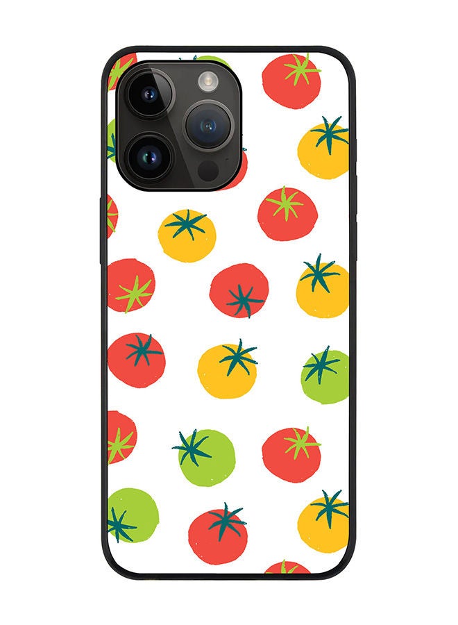 Stylizedd Rugged Black edge case for Apple iPhone 14 Pro Max Slim fit Soft Case Flexible Rubber Edges Anti Drop TPU Gel Thin Cover - Different Tomatoes - Image 1