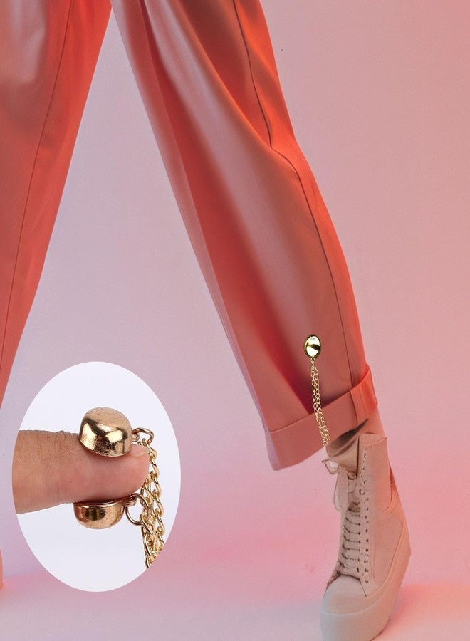 كيد ويل مشابك ملابس مغناطيسية من قطعتين من كيدويل، بروش مغناطيسي متعدد الوظائف بدون دبابيس، مغناطيس قوي للحجاب مع سلسلة، إغلاق مغناطيسي لتقصير التيشيرت لشد أطراف التيشيرت والأكمام والياقة (أسود) - Image 2