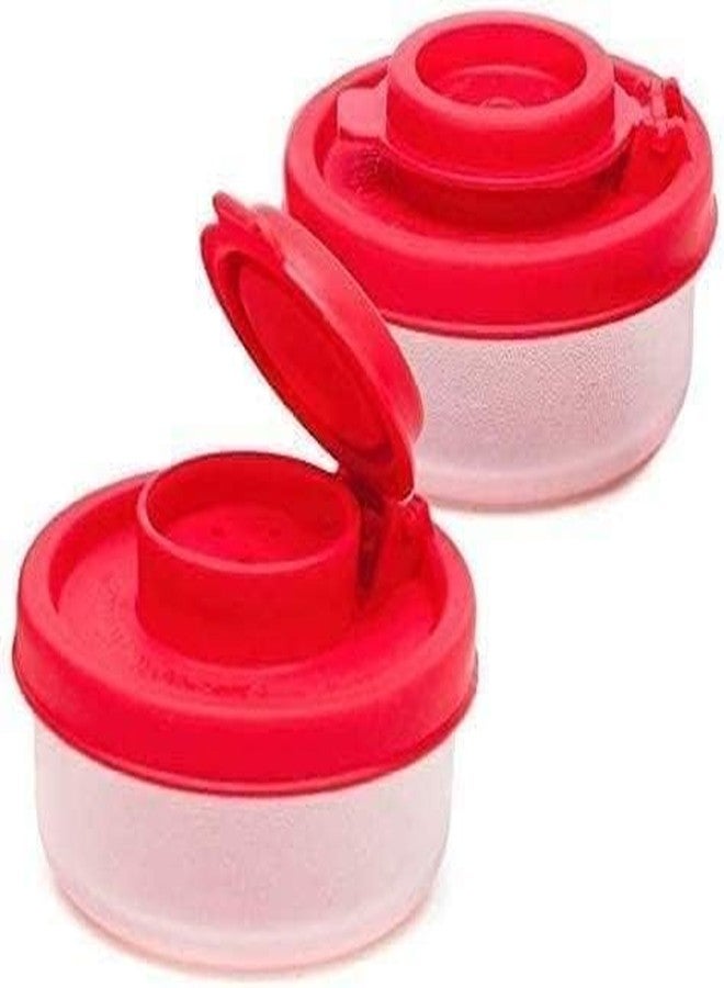 Rosojodg 2Pcs Attractive Red Small Salt And Pepper Shakers For On The Go - Mini Shaker Set For Salt And Pepper With Lid To Take With You - Perfect For Travel, Camping And To-Go 40G, Salt Shakers - Image 1