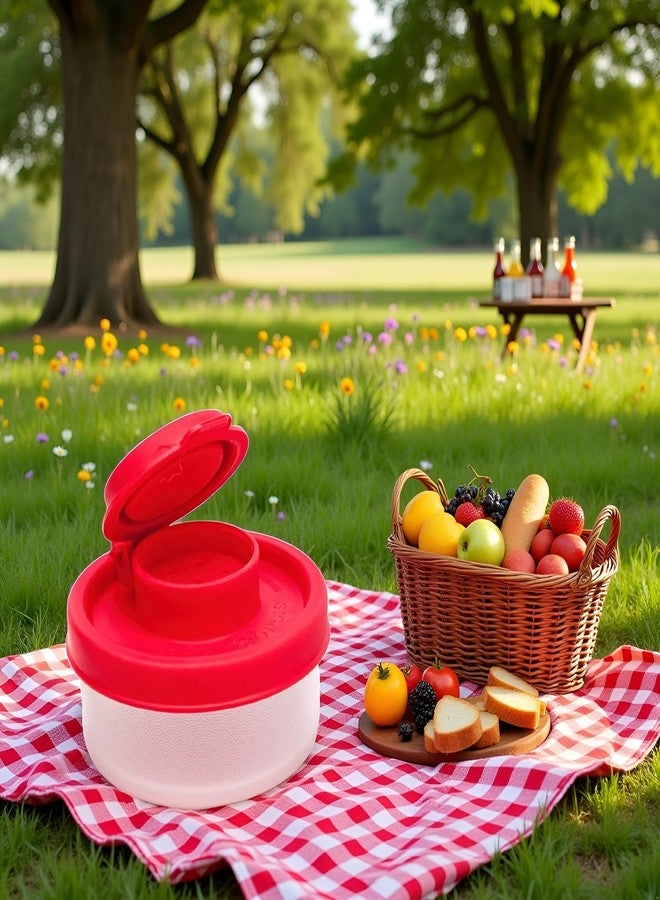 Rosojodg 2Pcs Attractive Red Small Salt And Pepper Shakers For On The Go - Mini Shaker Set For Salt And Pepper With Lid To Take With You - Perfect For Travel, Camping And To-Go 40G, Salt Shakers - Image 5