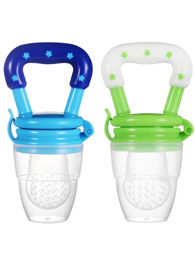 Baby Fruit Food Feeder Pacifier Silicone Nipple Teething Vegetables Feeder Food Teether for Babies Toddlers Infants Kids Pack Of 2 - Image 2