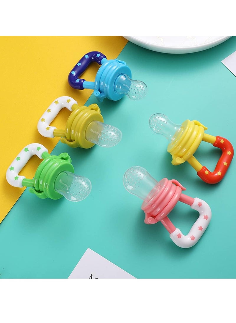 Baby Fruit Food Feeder Pacifier Silicone Nipple Teething Vegetables Feeder Food Teether for Babies Toddlers Infants Kids Pack Of 2 - Image 1