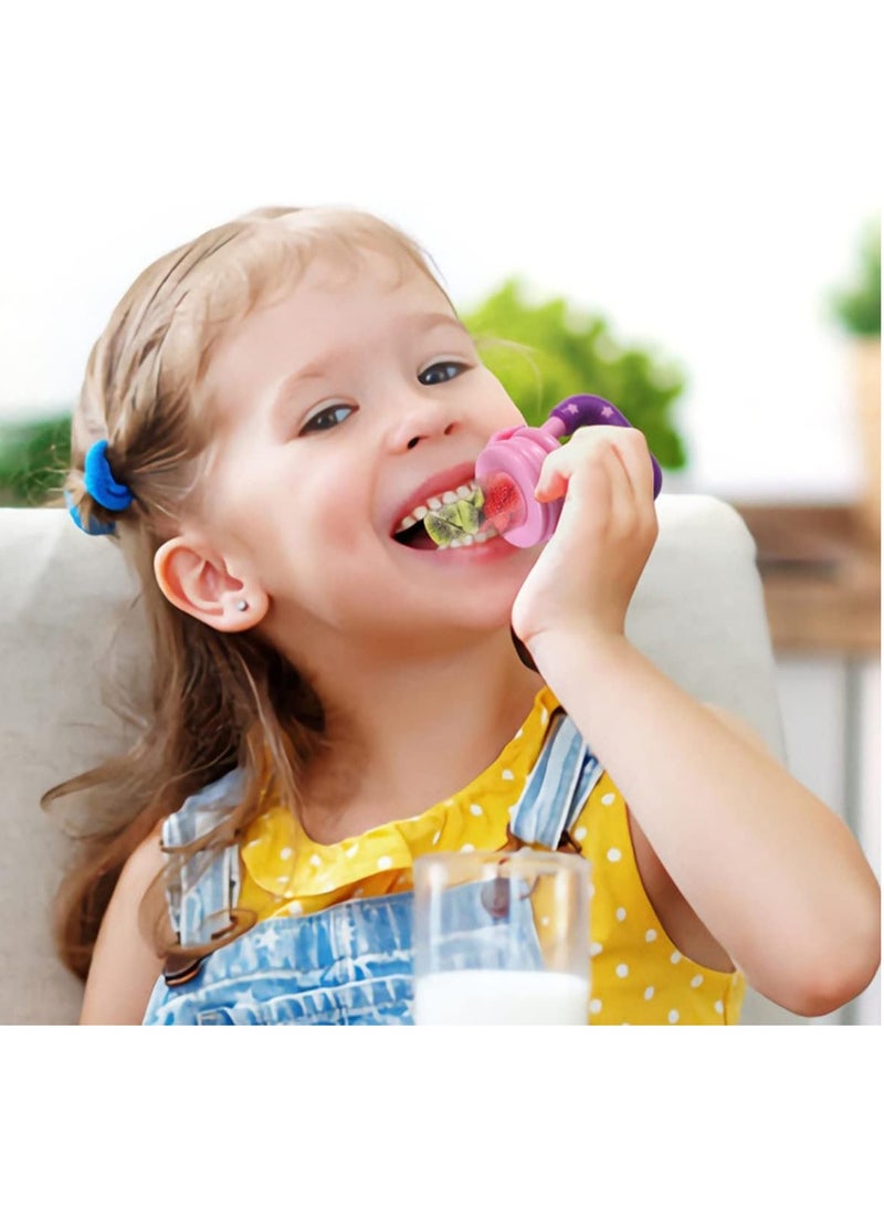 Baby Fruit Food Feeder Pacifier Silicone Nipple Teething Vegetables Feeder Food Teether for Babies Toddlers Infants Kids Pack Of 2 - Image 5