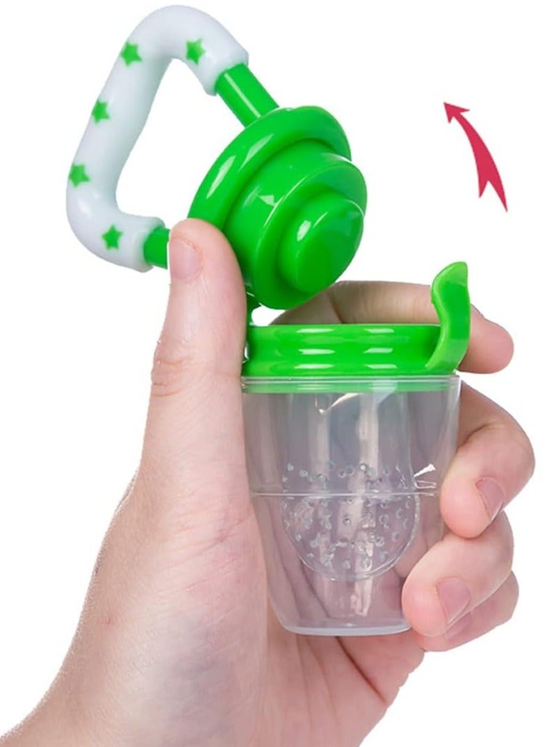 Baby Fruit Food Feeder Pacifier Silicone Nipple Teething Vegetables Feeder Food Teether for Babies Toddlers Infants Kids Pack Of 2 - Image 4