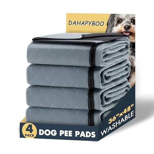 DAHAPYBOO Extra Large Washable Pee Pads for Dogs,4 Pack Reusable Puppy Pads for Dogs,36x48 Non-Slip Waterproof Pet Training Pads for Crate, Playpen, Bed, Sofa,Whelping Box, Potty Training - Image 1