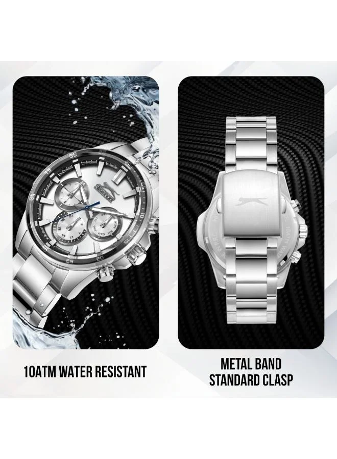Slazenger  Men's Metal Multi Function Watch SL.9.2456.2.01 - 43 mm for Men | Best Price UAE