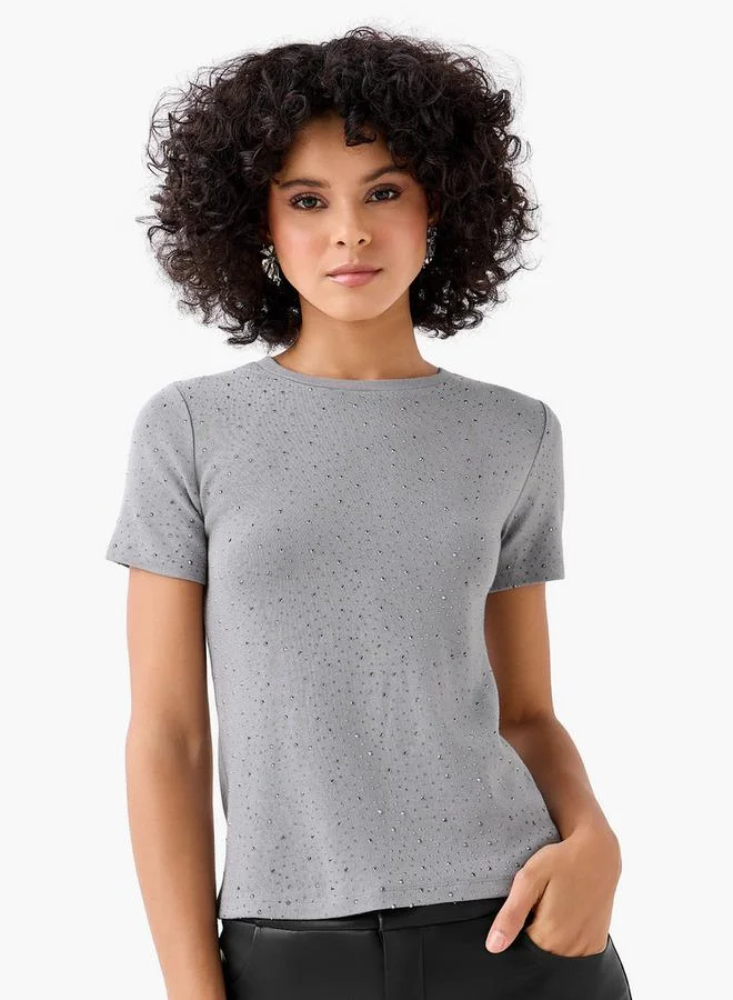 2Xtremz 2Xtremz Regular Fit T-shirt with Embellishments