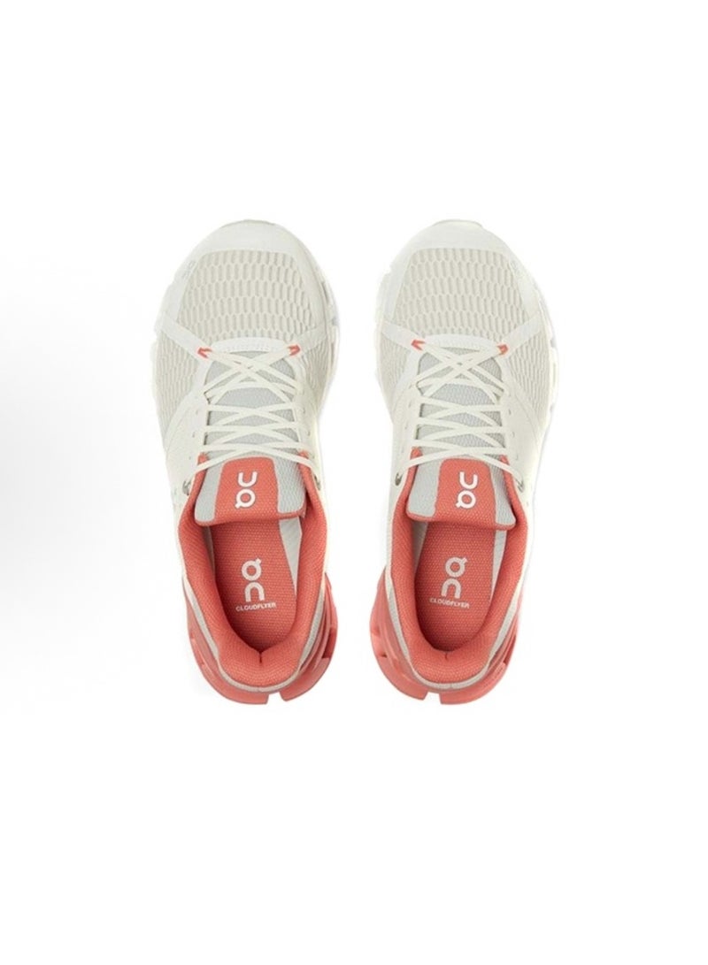 ON cloud flyer casual sneakers white orange  - Image 4