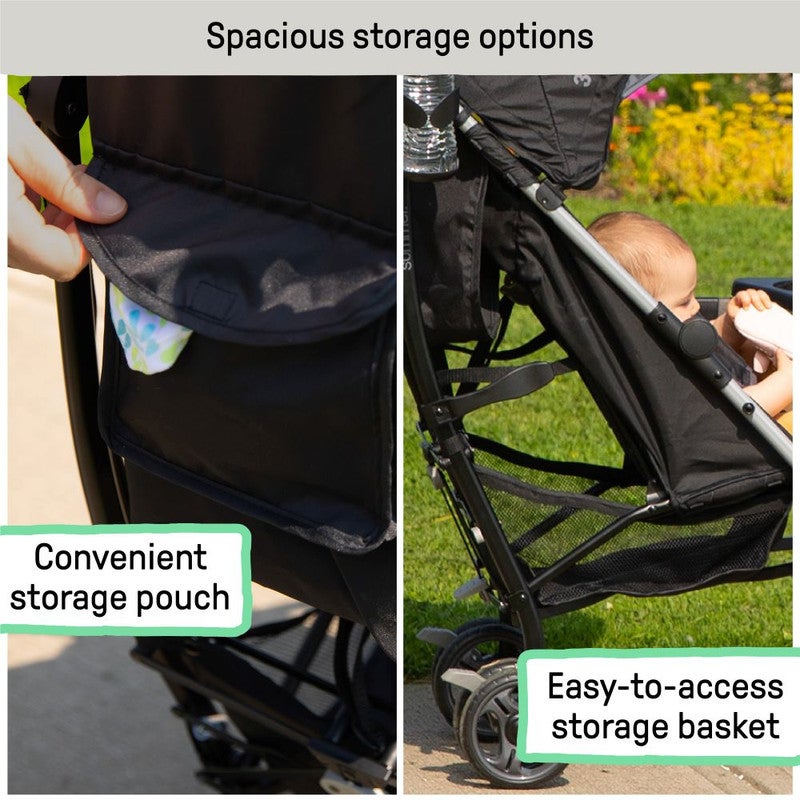 Ingenuity - 3Dlite Convenience Stroller, Lightweight & Foldable, Green, Ages 6–60 Months - Black/Green - Image 3
