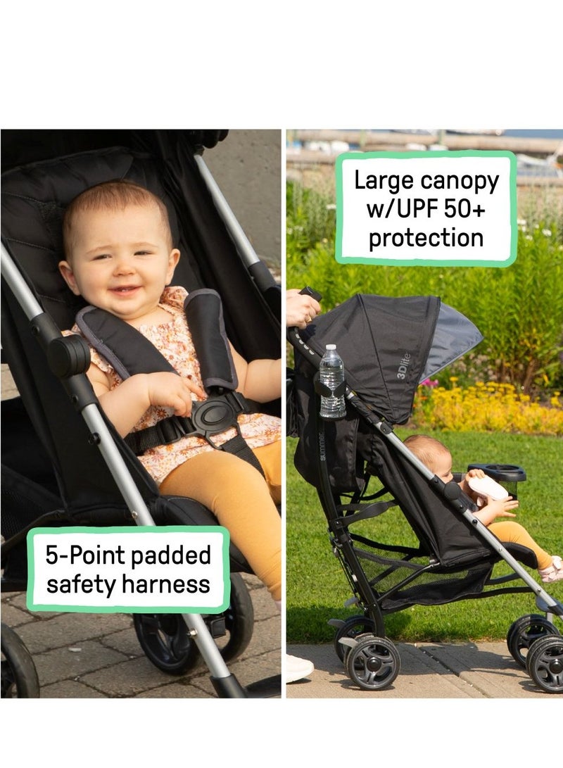 Ingenuity - 3Dlite Convenience Stroller, Lightweight & Foldable, Green, Ages 6–60 Months - Black/Green - Image 4