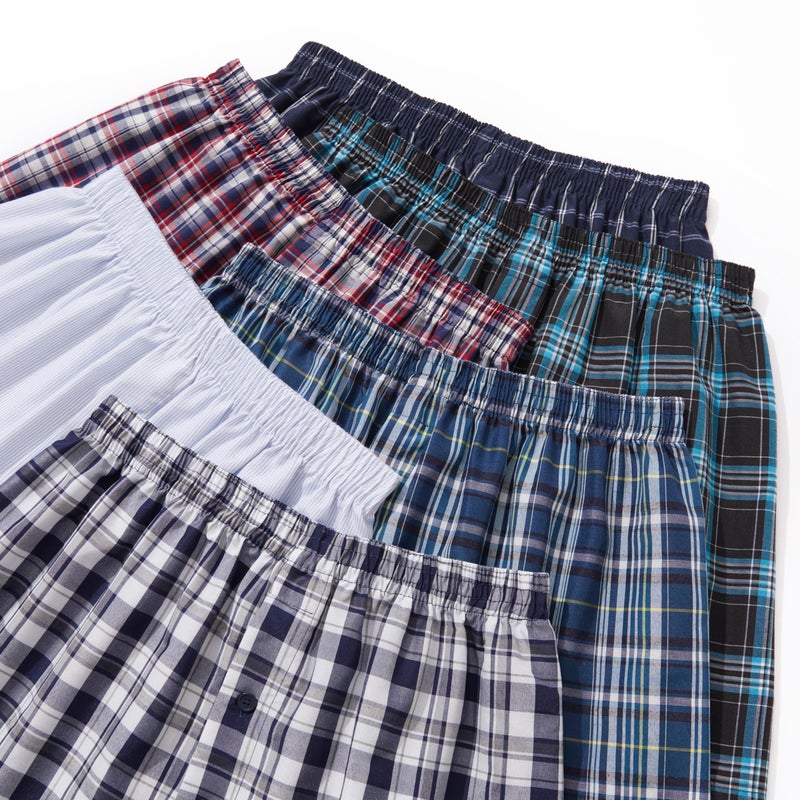JupiterSecret Men's Woven Boxers Underwear Pack Cotton Boxer Shorts Assorted Colors - Image 3