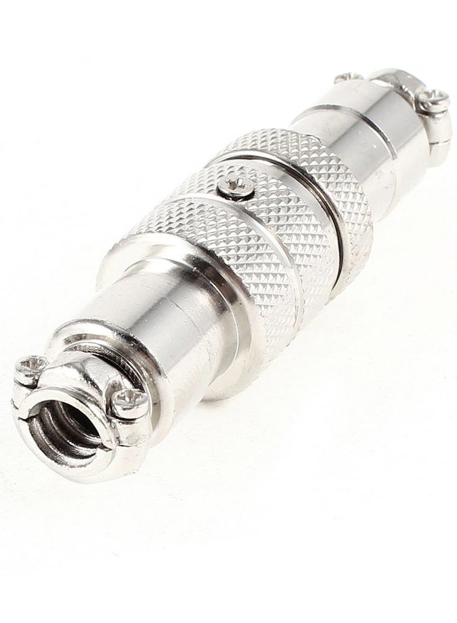 uxcell Female + Male 4 Pin Microphone Connector Adapter Set Black Blue Silver Tone - Image 2