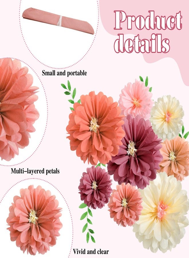 Watersay 12 Pcs Large Mexican Tissue Paper Flowers 20" 10" Giant Colorful Fiesta Paper Flowers Pom Paper Flowers Mexican Paper Flowers for Floral Party Backdrop Wedding Birthday Party (Multicolor) - Image 3