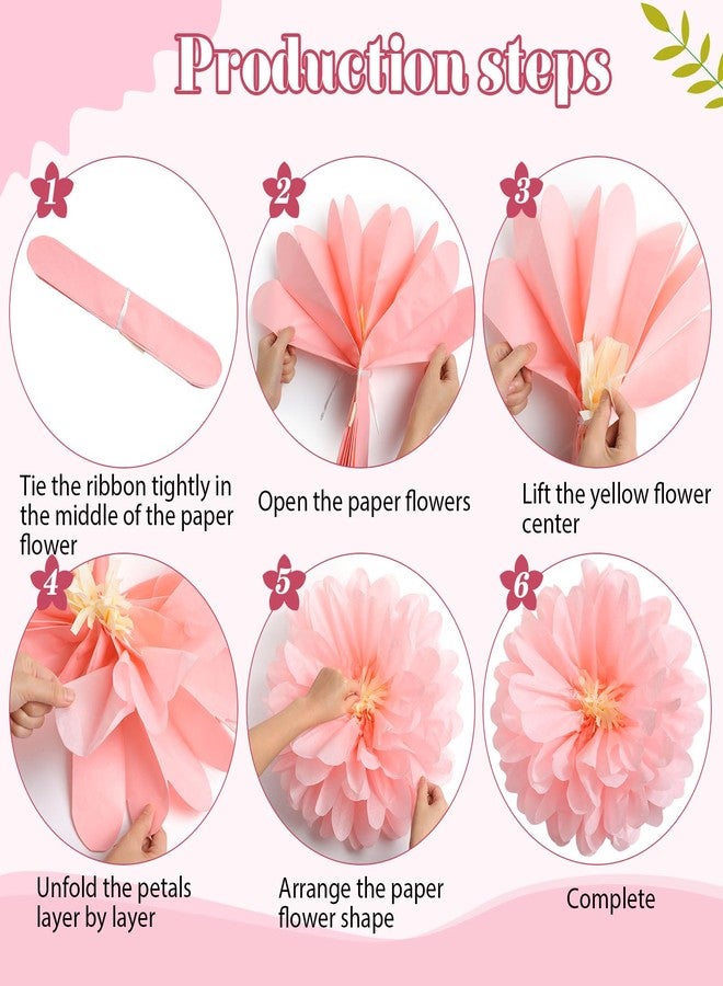 Watersay 12 Pcs Large Mexican Tissue Paper Flowers 20" 10" Giant Colorful Fiesta Paper Flowers Pom Paper Flowers Mexican Paper Flowers for Floral Party Backdrop Wedding Birthday Party (Multicolor) - Image 4