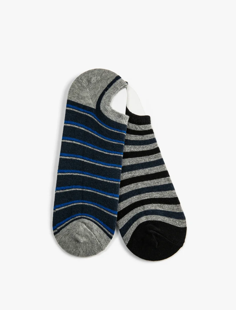 كوتون Strip 2-Pack Bootie Socks Set