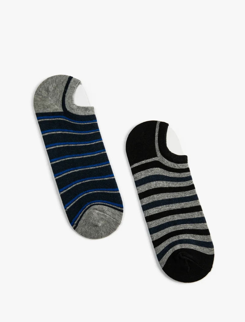 كوتون Strip 2-Pack Bootie Socks Set