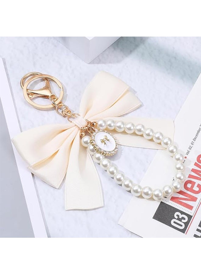 كوانتوم سلسلة مفاتيح مكونة من 3 قطع، سلسلة مفاتيح على شكل فيونكة وردية للنساء، إكسسوار لطيف على شكل حقيبة، هدية مثالية للفتيات - Image 4