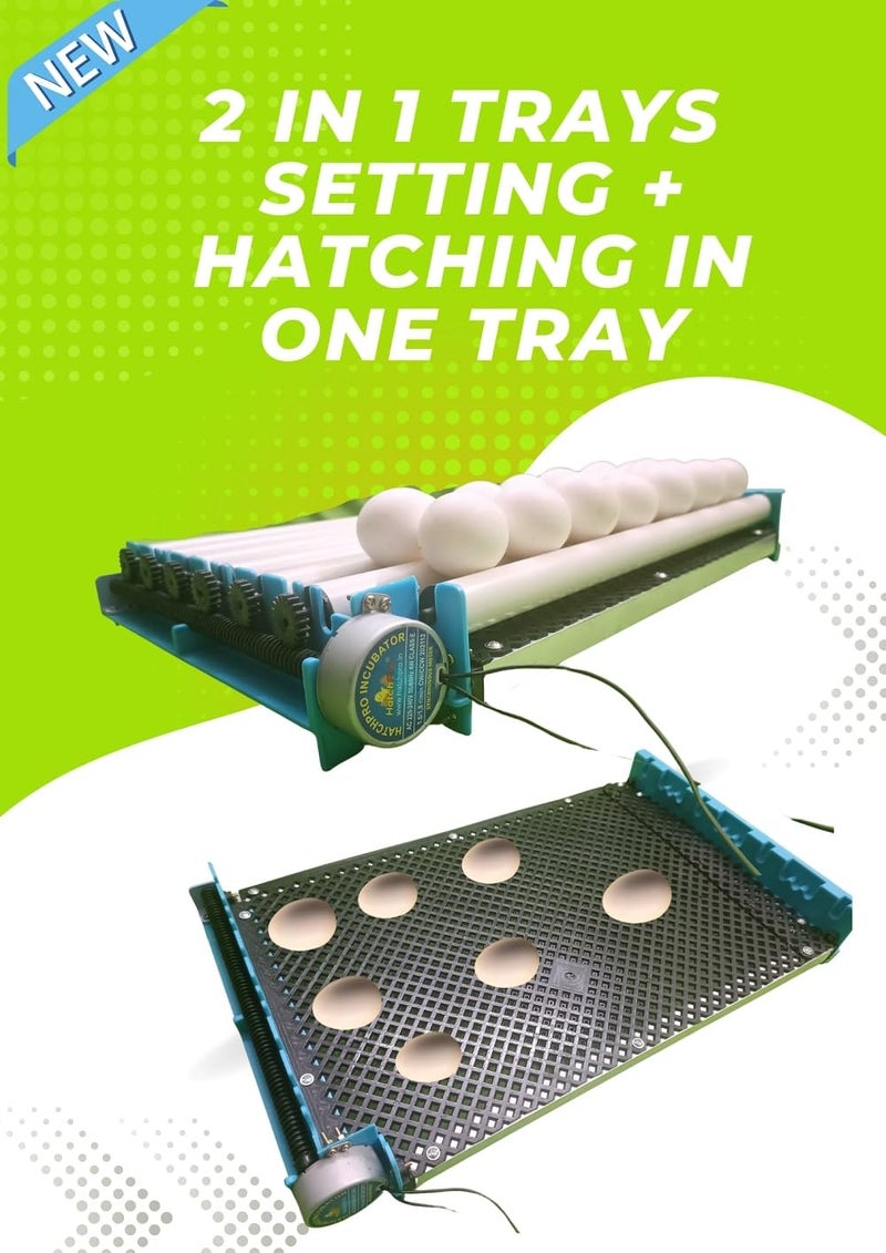 HatchPro Hatchpro 50 eggs incubator for egg hatching fully automatic with one temperature controller extra Automatic multipurpose egg turning tray and ABS Fibre Body 50 Eggs Capacity  - Image 4