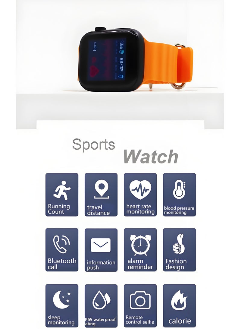 Smart Watch Bluetooth Phone Heart Rate Remote Control Photographing Multiple Sports Modes Watch Green - Image 1