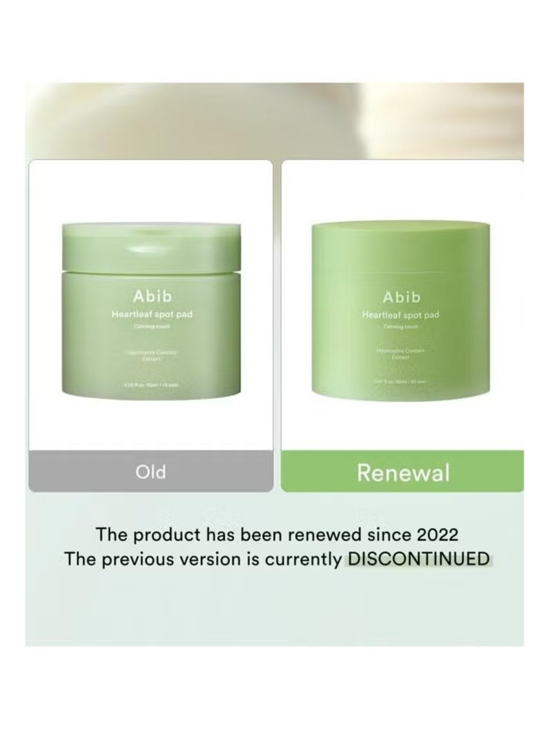 ابيب Abib Heartleaf Spot Pad تهدئة اللمس 80 وسائد الحبر وسائد الإغاثة من أحمرار الوجه تهدئة فورية ترطيب الوجه الحبر نسيج خفيف سهل الاستخدام - Image 2