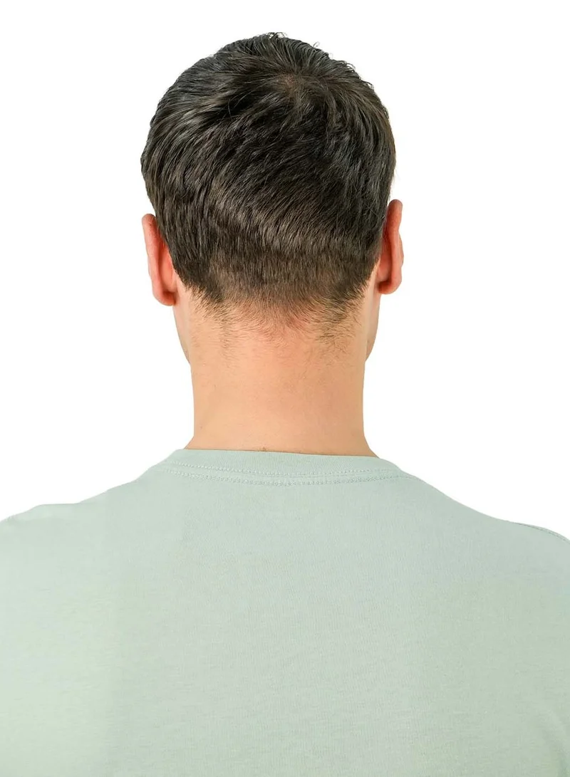 GIORDANO Men's Cotton Crewneck Tee with Signature Print