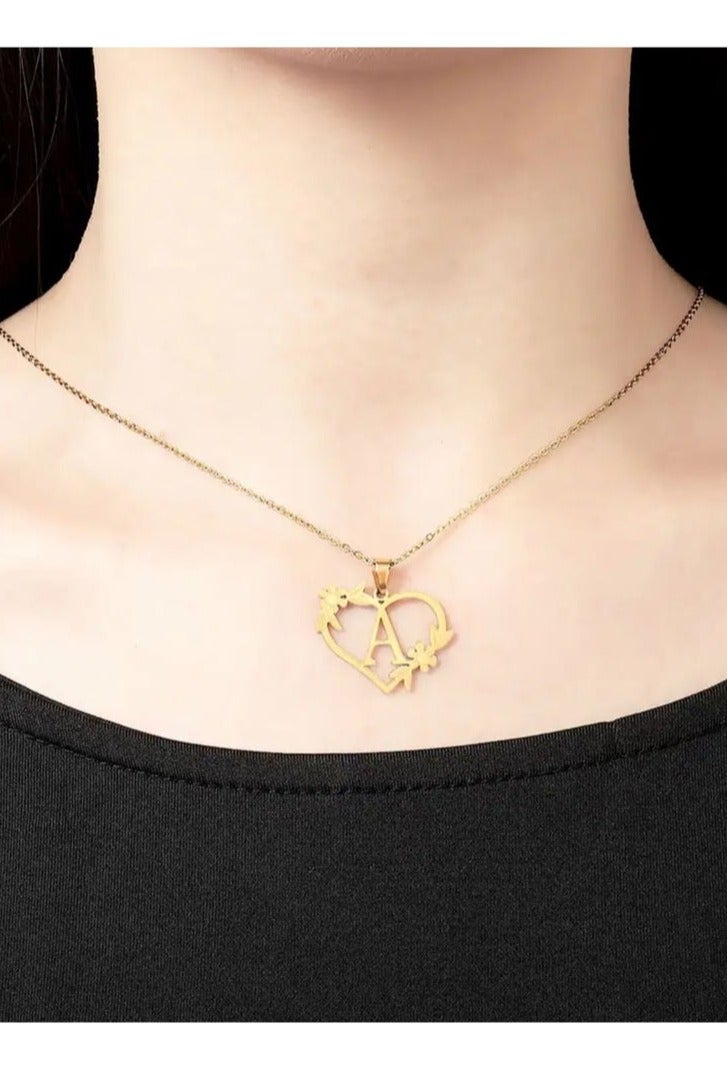 إيكوال سلسال نسائي مصنوع من الاستانلس ستيل مطلي باللون الذهبي - Image 1